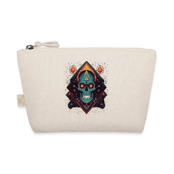 Psychedelic space skull colorful Art - Organic Pouch - nature - Front