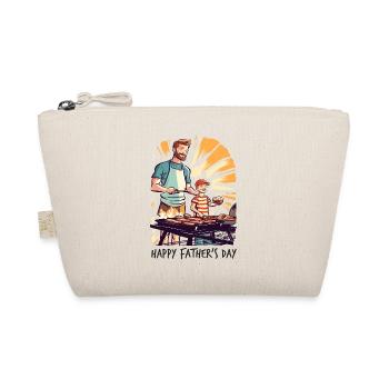 Father and Son Crickets Father's Day Gift - Organic Pouch - nature - Front