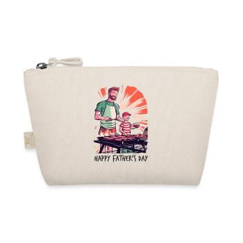 Father and Son Crickets Father's Day Gift - Organic Pouch - nature - Front