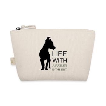 Life with a Ratler is the best - Organic Pouch - nature - Front