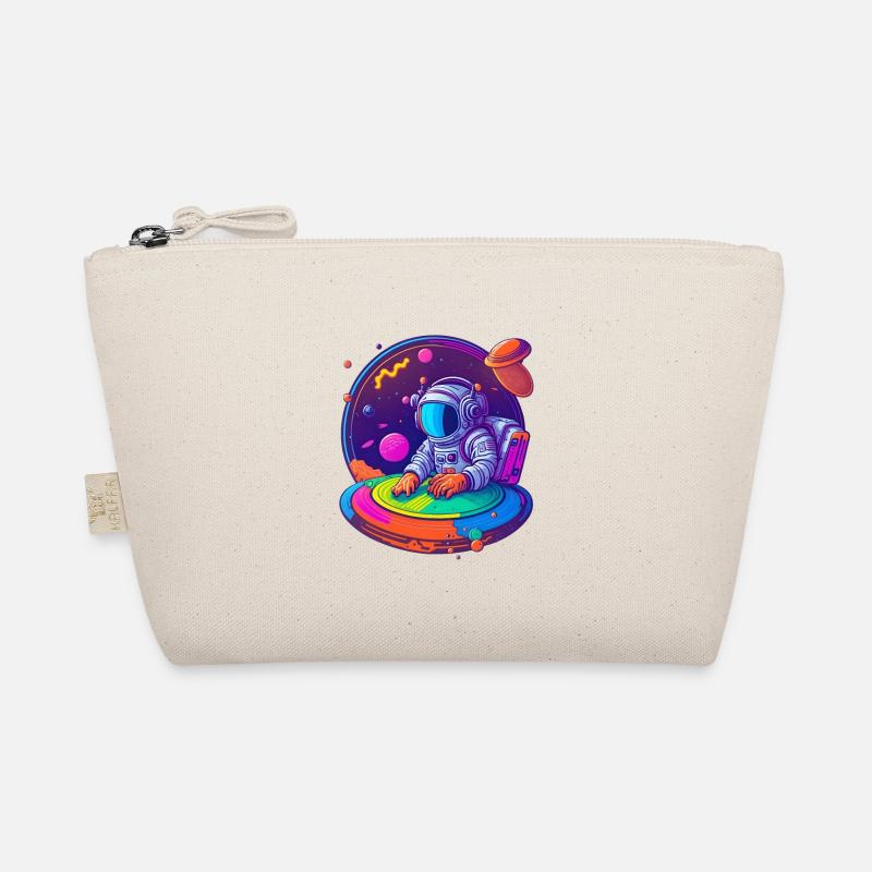 Retro Astronaut DJ - Organic Pouch - nature