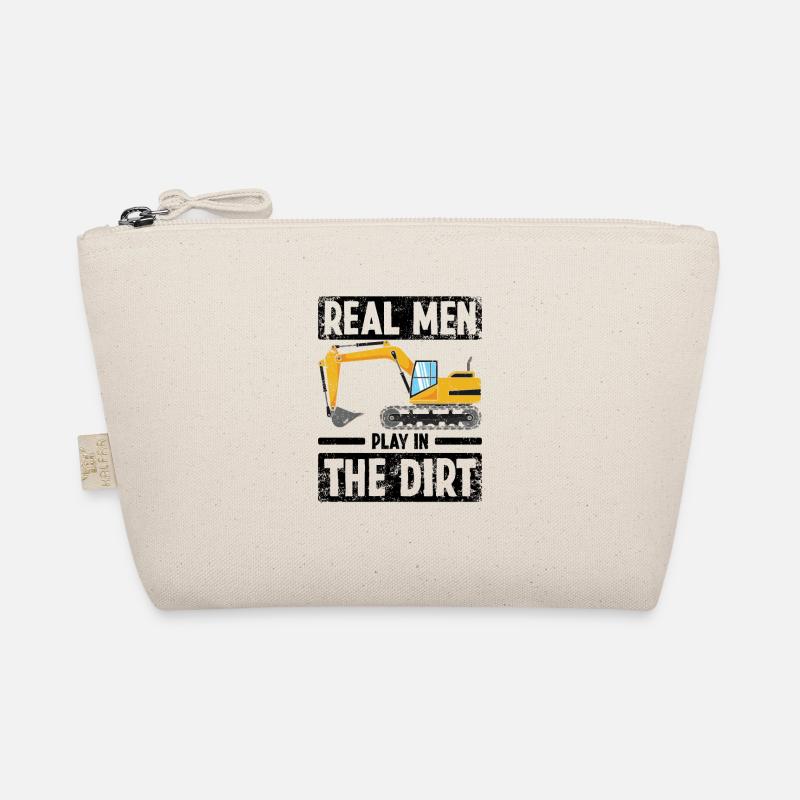 Echte Männer Baggerfahrer Bagger Fahren Baustellen Bio-Täschchen