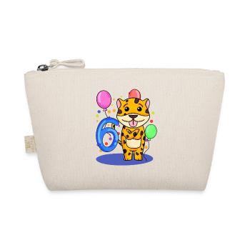 6 Birthday 6 years old with animal motif - six - Organic Pouch - nature - Front