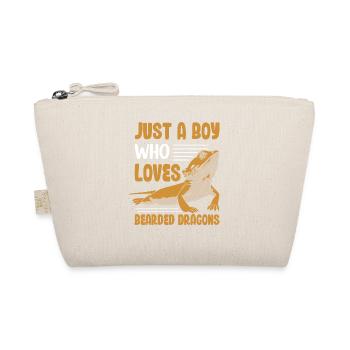 Just A Boy Who Loves Bearded Dragons Reptile Lizar - Organic Pouch - nature - Front