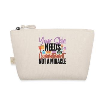 Cute Licensed Esthetician Skincare - Organic Pouch - nature - Front