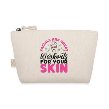 Cute Licensed Esthetician Skincare - Organic Pouch - nature - Front