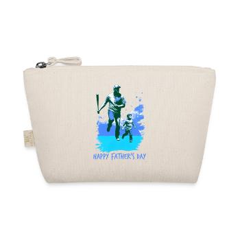 Baseball Father's Day Mother's Day Gift Idea - Organic Pouch - nature - Front