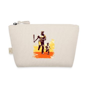 Baseball Father's Day Mother's Day Gift Idea - Organic Pouch - nature - Front