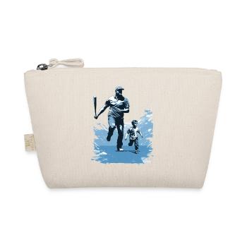 Baseball Father's Day Mother's Day Gift Idea - Organic Pouch - nature - Front