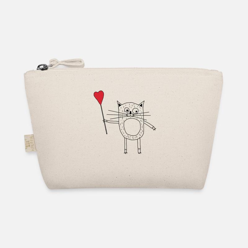 Ich liebe Katzen - Bio-Täschchen - Natur