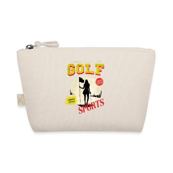 Golf Golfing Golfer Sport Hobby Club Vintage - Organic Pouch - nature - Front
