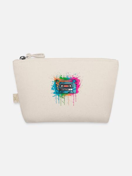 Kassette Musik 80s Pop Style für alle die die 80s - Bio-Täschchen - Natur