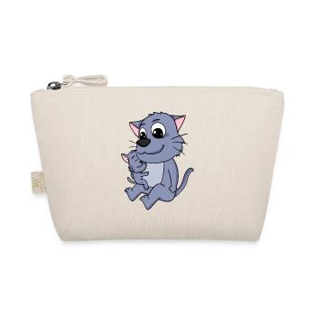 Famille de chats - Chat avec bébé - Trousse biologique - nature - Devant