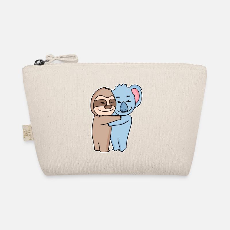 Faultier und Koala umarmen sich - Umarmung Bio-Täschchen