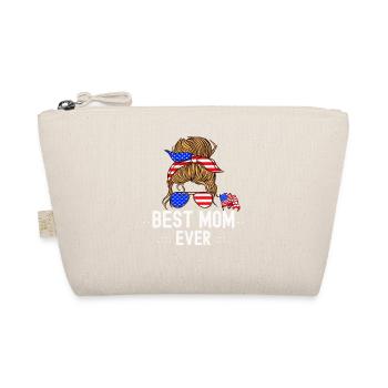 Patriot Mother Day Best Mom Ever to Daughter - Organic Pouch - nature - Front
