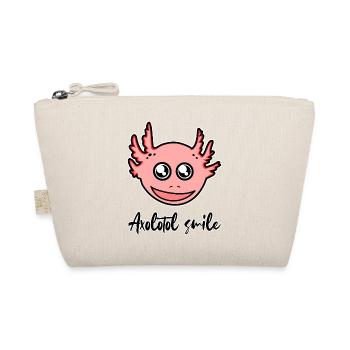 Axolotl Smile - Happy Axolotl - Bio-Täschchen - Natur - Vorne