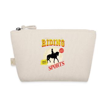 Riding Horse Rider Jumping Sport Vintage Retro - Organic Pouch - nature - Front