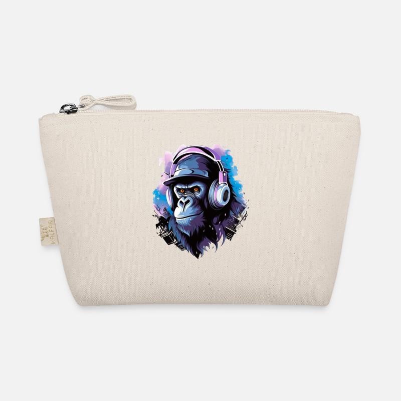 Gorilla Musik Kopfhörer Musik Affe Bio-Täschchen
