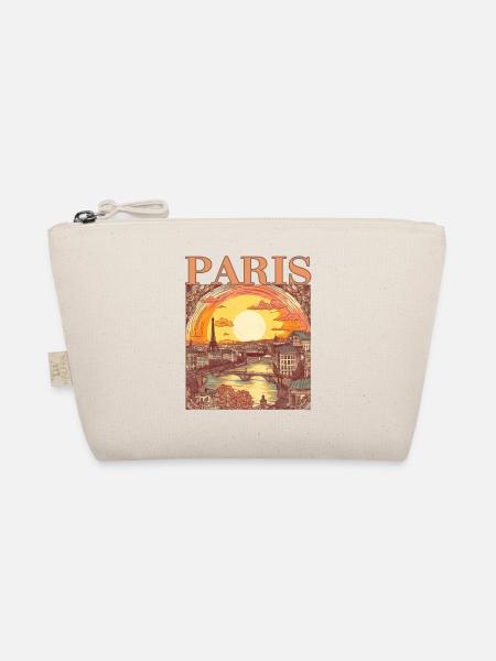 Paris Eiffelturm Bonjour Souvenirs - Bio-Täschchen - Natur