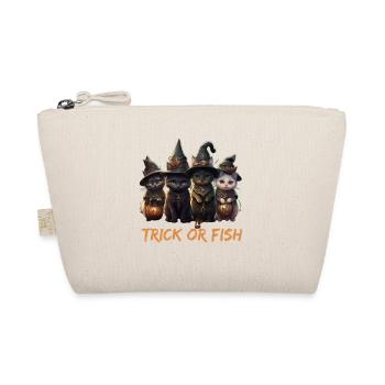 Trick Or Fish Halloween Katzen als Hexen - Bio-Täschchen - Natur - Vorne