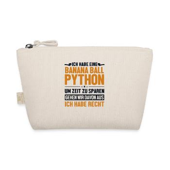 Banana Ball Python hat immer Recht Python Banana - Bio-Täschchen - Natur - Vorne