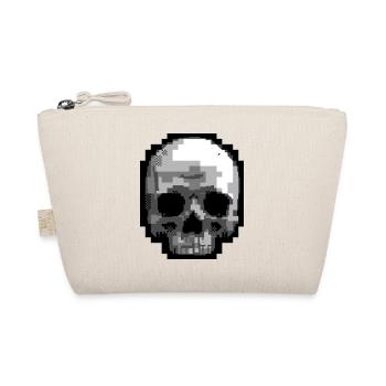 PETSCII Skull - Organic Pouch - nature - Front
