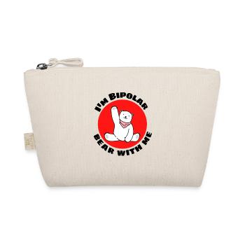 I'm Bipolar Bear With Me | Cute Polar Bear Pun - Organic Pouch - nature - Front