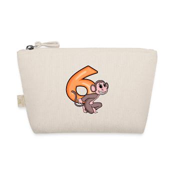 6 Birthday 6 years old with animal motif - six - Organic Pouch - nature - Front