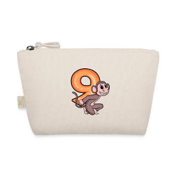 9 Birthday 9 years old with animal motif - nine - Organic Pouch - nature - Front