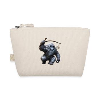 Yeti with bow and arrow - Organic Pouch - nature - Front
