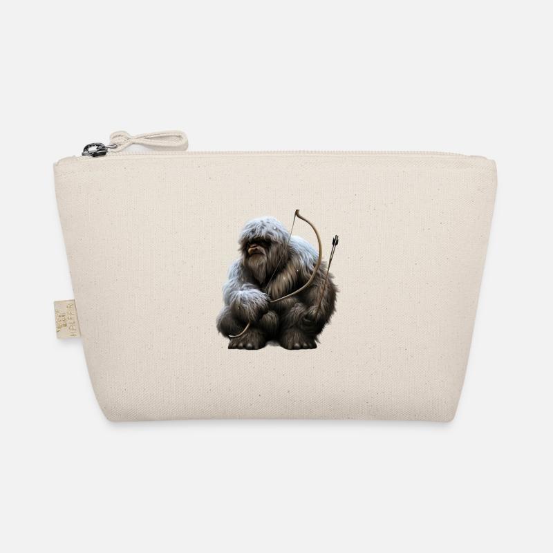 Yeti mit Pfeil und Bogen Bio-Täschchen