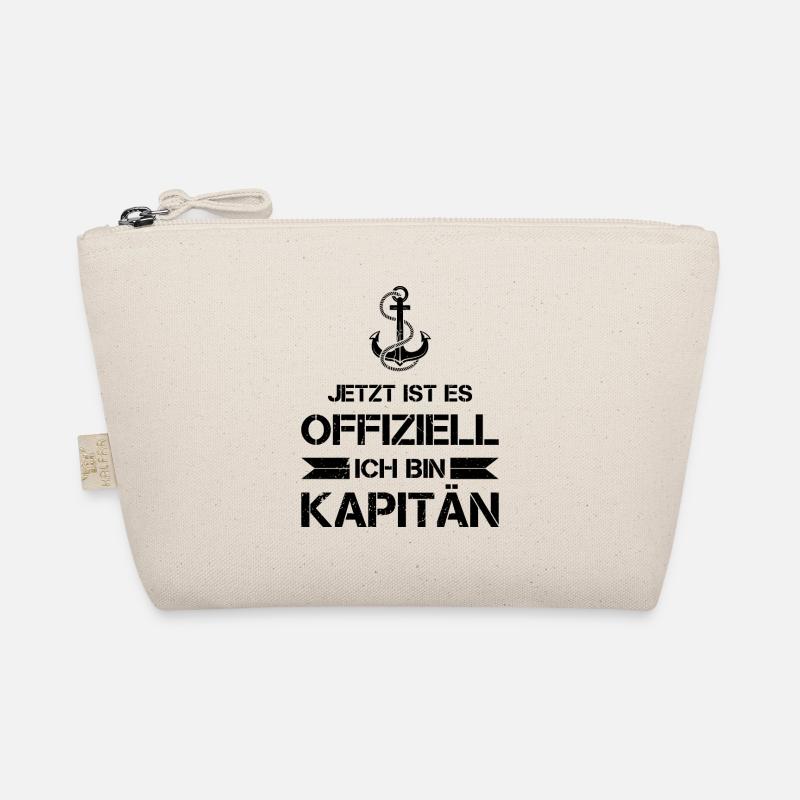 Bootsführerschein Kapitän Motorboot Boot Geschenk Bio-Täschchen