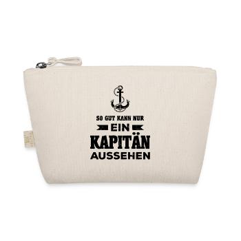 Kapitän Segeln Segelboot Schiff Motorboot Geschenk - Bio-Täschchen - Natur - Vorne