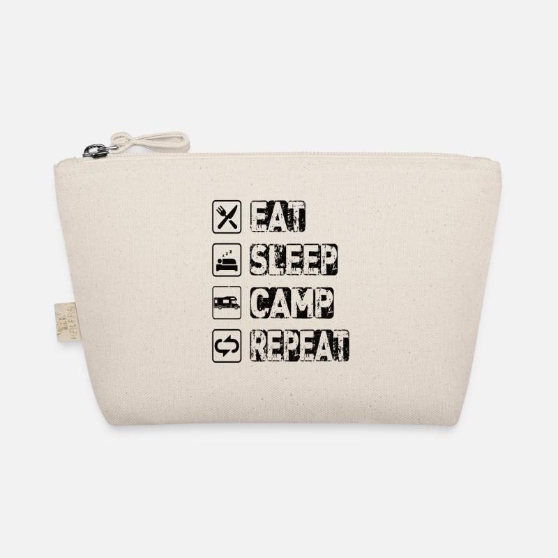 Eat Sleep Camp Repeat Bio-Täschchen
