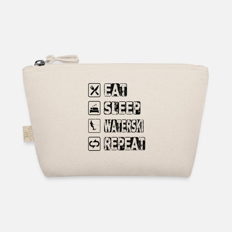 Eat Sleep Waterski Repeat Bio-Täschchen
