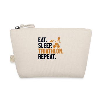 Eat Sleep Triathlon Repeat Triathlet Training - Bio-Täschchen - Natur - Vorne