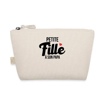 Petite fille à son Papa - cadeau Naissance Enfant - Trousse biologique - nature - Devant