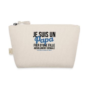 Papa fier fille cadeau - Trousse biologique - nature - Devant