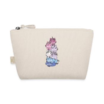 Bigender Flag Pride LGBTQ süßer Einhorn Stapel - Bio-Täschchen - Natur - Vorne