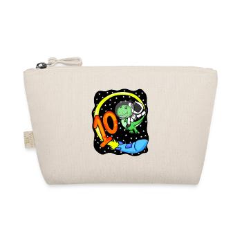 10 Birthday Boy Astronaut - ten years - Organic Pouch - nature - Front