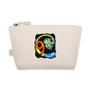 9 Birthday Boy Astronaut - Nine Years - Organic Pouch - nature - Front