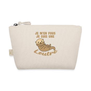 Je m'en fous je suis une loutre - süßer Otter - Bio-Täschchen - Natur - Vorne