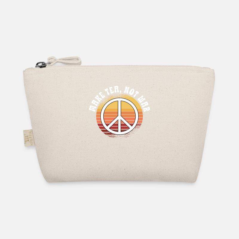 Hippie Peace Zeichen Frieden Blumen Blumenkind Bio-Täschchen