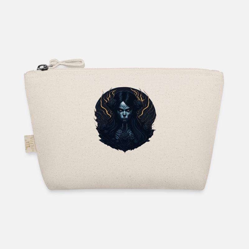 Schwarzes Gothic Mädchen Ästhetik Bio-Täschchen