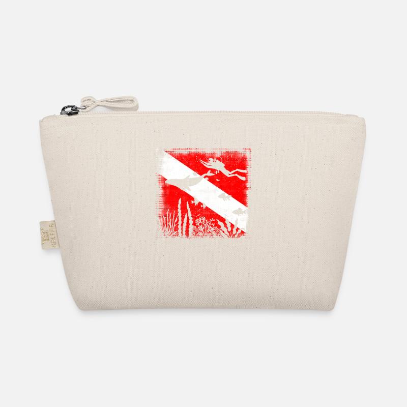 Scuba Dive Flag Deep Diving Divemaster Instructor Organic Pouch