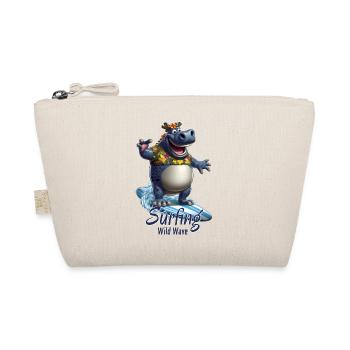 Drôle d’hippopotame avec une planche de surf - surfeur - Trousse biologique - nature - Devant