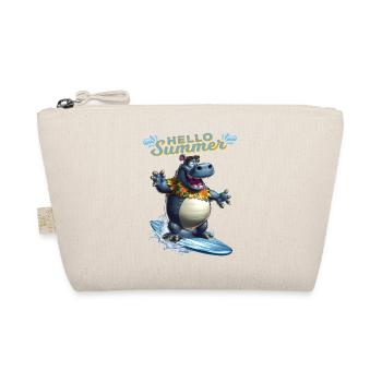Drôle d’hippopotame avec une planche de surf - surfeur - Trousse biologique - nature - Devant