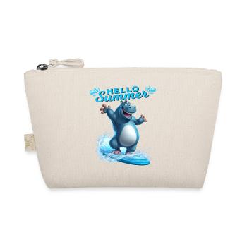 Drôle d’hippopotame avec une planche de surf - surfeur - Trousse biologique - nature - Devant