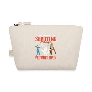 I Shoot Targets Because Shooting Arrows Archery Ar - Bio-Täschchen - Natur - Vorne