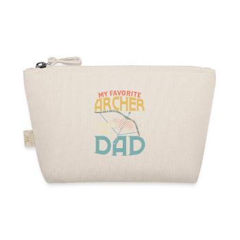 My Favorite Archer Calls Me Dad Archery Target Bow - Organic Pouch - nature - Front